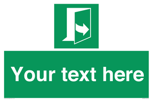 Custom sign safe condition door opens pulling left hand side